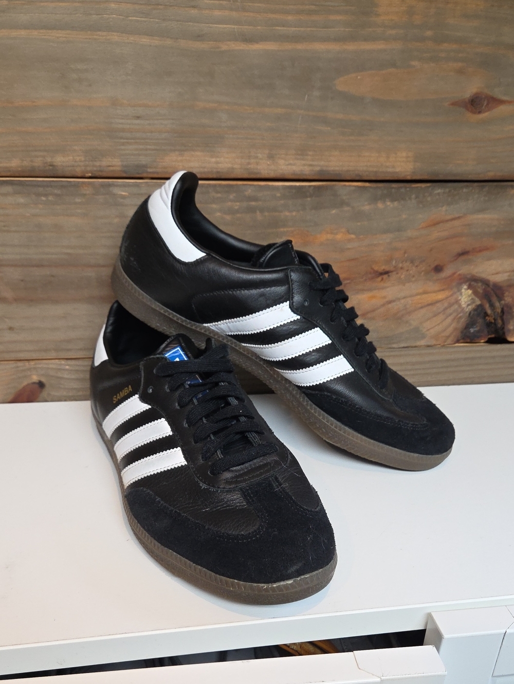 adidas Black and White Samba Retro Sneakers